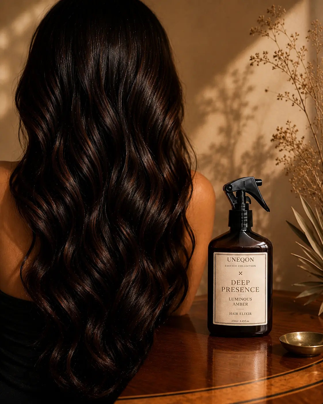 Deep Presence – Luminous Amber Hair Elixir UNEQON
