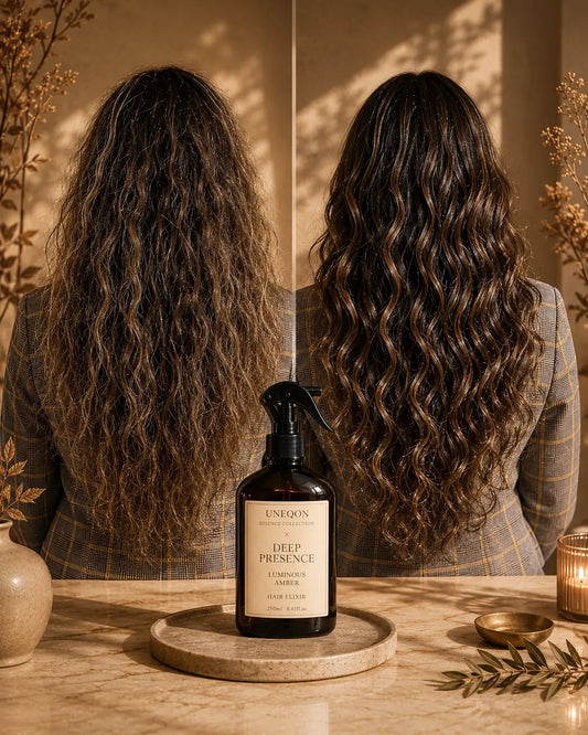 Deep Presence – Luminous Amber Hair Elixir UNEQON